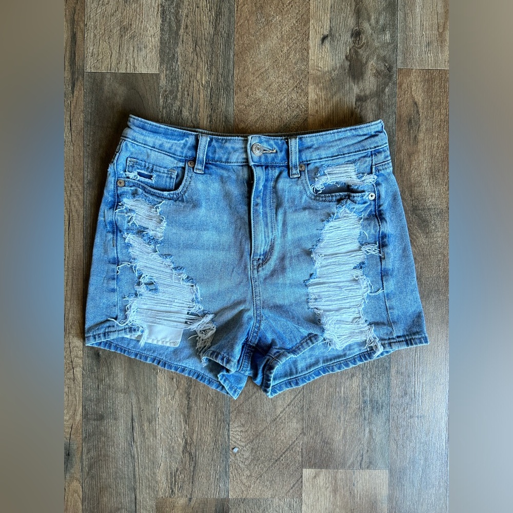 american eagle denim mom shorts